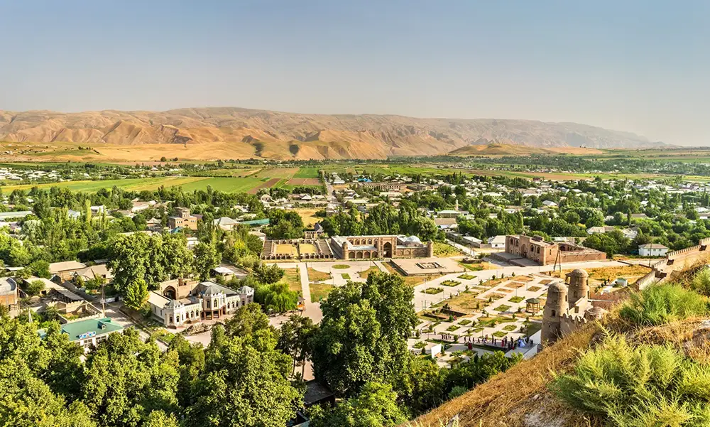 نمای هوایی تاجیکستان Tajikistan skyline